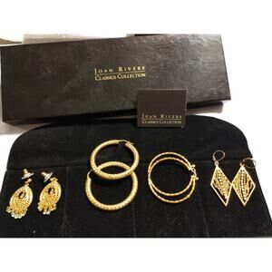 Joan Rivers Classics Collection Set Of 4 Earrings New I'm Box